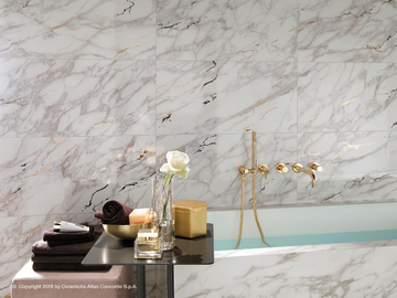 MARVEL EDGE - White-paste wall tiles with marble effect by Atlas Concorde - view 2